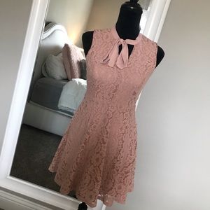 NUDE LACE DRESS